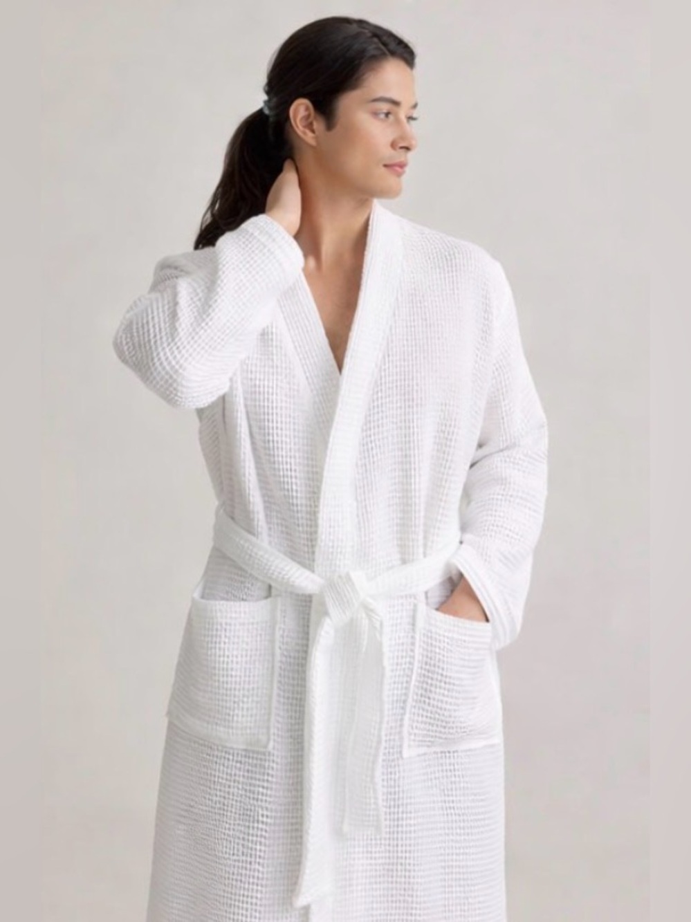 Quince White Turkish Waffle Robe - NWT - Small